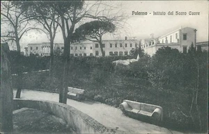 Palermo, Sicily: Istituto del Sacro Cuore, Sacred Heart vintage Italian Postcard - Picture 1 of 2