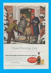 SCHENLEY Royal Reserve whiskey NY City Distiller 1943 WWII house warming liquor - Picture 1 of 3