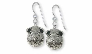 Guinea Pig Earrings Jewelry Sterling Silver Handmade Piggie Earrings GP2-E - Picture 1 of 1