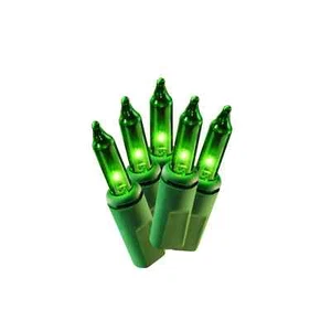 Holiday Time Christmas or St Patricks Day Irish Green 100 Mini String Lights Set - Picture 1 of 3