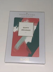 Hallmark Signature Christmas Boxed Card: Happy Holidays Happier New Year Gold 12 - Picture 1 of 11