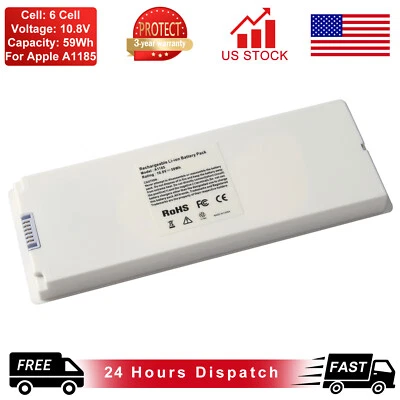 White Battery For Apple MacBook Pro 13" 13.3 Inch A1181 A1185 MA561 MA566 Us - Image 1 of 4
