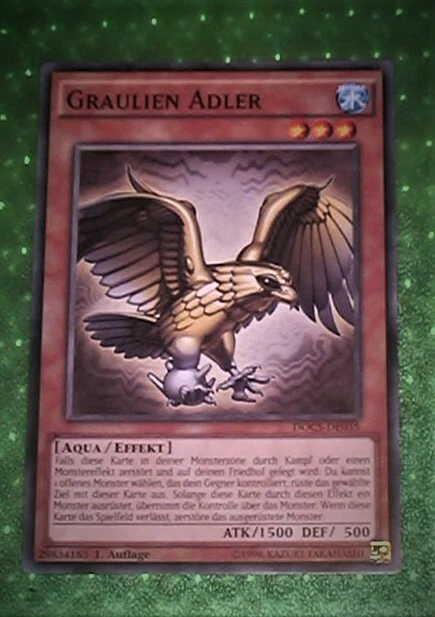 Yu-Gi-Oh DOCS-DE035, Graulin Adler , "near mint", unbespielt, 1. Auflage - Bild 1 von 1