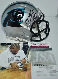 JULIUS PEPPERS AUTOGRAPHED SPEED MINI HELMET CAROLINA PANTHERS HOF 2024 JSA - Picture 1 of 7