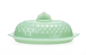 Mosser Glass USA Stick Butter Dish Gigi Collection Jadeite Green - Picture 1 of 1