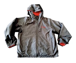 Columbia Reversible Shell/Fleece Jacket, Youth Boys Medium Size 8, Red And Black - Picture 1 of 7