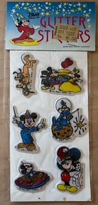 Vintage 1980s Disney Glitter Sticker Pack Unpeeled/New In Package Disneyana Rare - Picture 1 of 1