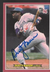 DUSTY BAKER SIGNED 84 DONRUSS CARD COA LOS ANGELES DODGERS - Picture 1 of 1