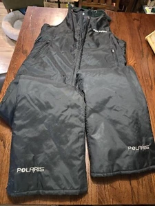 Vintage POLARIS Snowmobile Bibs Medium Large Snow Pants Made USA - Picture 1 of 7