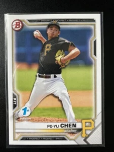 2021 Bowman Draft 1st Edition #BD181 Po-Yu Chen Pirates - Imagen 1 de 2
