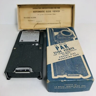 Vtg La Belle PAK Slide Viewer for 35mm Slides USA Original Box & Instructions - Image 1 of 4