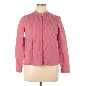 Talbots Kollektion Shirt Streifen Damen 14 rot weiß mit Knopfleiste ohne Kragen  - Bild 1 von 2