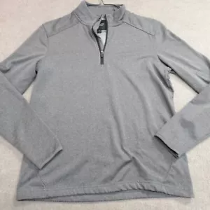 01 Algo Sweater Small Gray 1/4 Zip Waffle Thermal Pullover - Picture 1 of 6