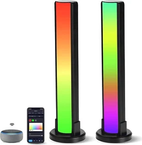 Smart LED Light Bars, RGB Lights with Multiple Scene Modes Music Sync Voice Cont - Picture 1 of 6