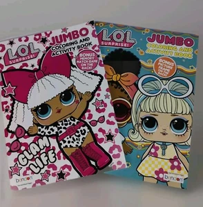 LOL Surprise Jumbo Coloring And Activity Book Set Of 2 Books Christmas Gift Girl - Picture 1 of 4