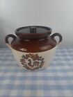 Vintage McCoy 343 Oven Proof 7"  Tall Large Tan & Brown Bean Pot with Rooster