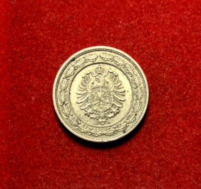 Germany 1888 A 20 Pfennig AU Copper-Nickel Coin KM#9.1 T4272a - Image 1 of 2