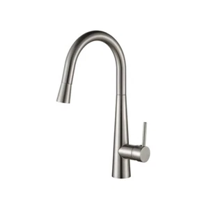 Kuchendesigner Pull-Out Gooseneck Kitchen Mixer KM005-BN Brush Nickel - Picture 1 of 6