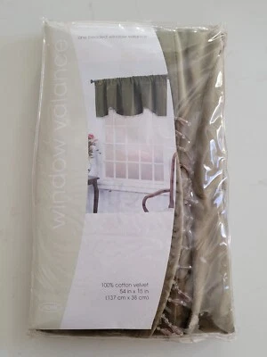 2003 Target Home Cotton Velvet Beaded Single Window Valance 54" x 15" - New NIP - Image 1 of 4