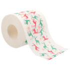  2 Rolls Wood Pulp Christmas Deer Tissue Pink Toliet Paper Holiday Bathroom