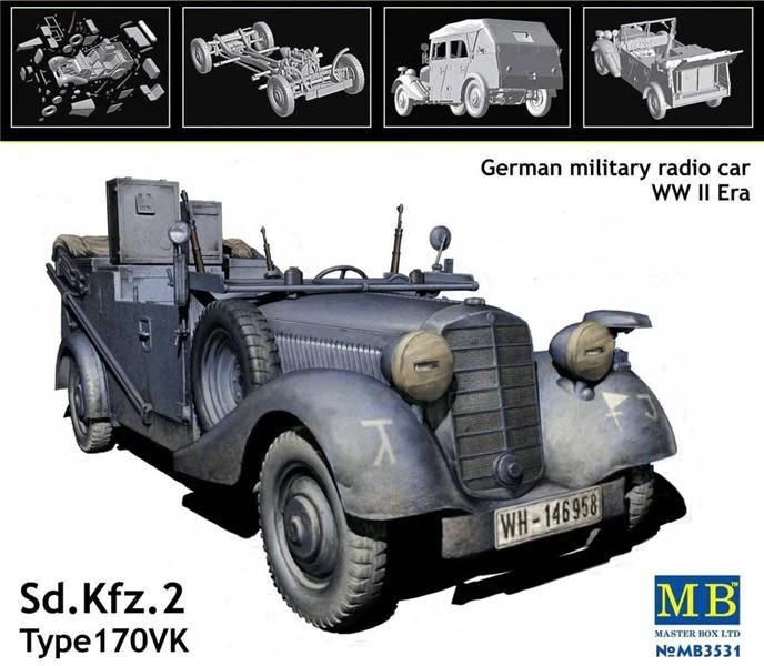 Master Box Mb3531 - 1/35 Sd.Kfz.2 Tipo 170 Vk - Nuovo - Immagine 1 di 1