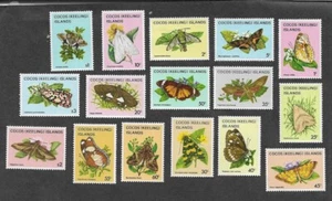 Cocos(Keeling)Islands - Butterflies and moths set mnh 1982-83 - Picture 1 of 1