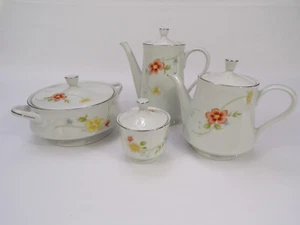 Annabelle Fine China Serving Set Coffee & Tea Pots,Casserole,Sugar Bowl JapanD23 - Picture 1 of 13
