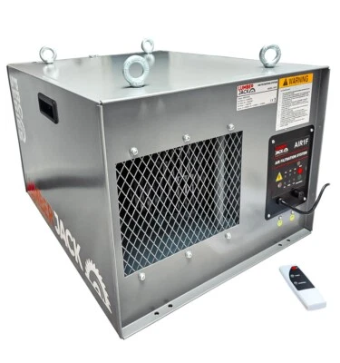 LUMBERJACK Air Filtration System 300W 3-Speed 1 Micron Filter Remote Ceiling Mount Workshop