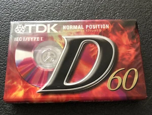 TDK D60 Normal Position Cassette - IEC Type I (New, Sealed) - Picture 1 of 2