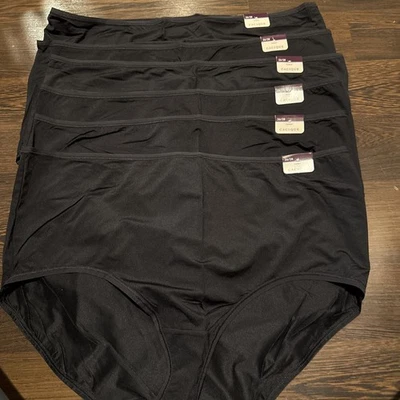 Nuevo con etiquetas 26/28 Lane Bryant Cacique Calzoncillo Completo Premium Panty Lote de 6 Pares Negro NUEVO Foto 1 de 4