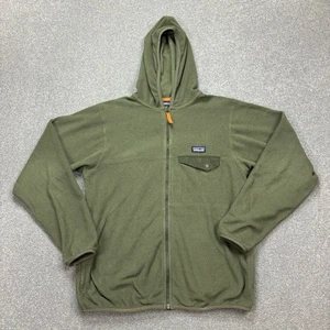 Patagonia Fleece Kids Extra Large Green Full Zip Hood Jumper Outdoors Youth* - Picture 1 of 14