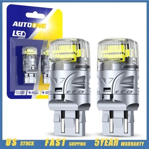 AUTOONE 7443 7440 LED White Reverse Stop Break Turn Signal Parking Light Bulbs - Picture 1 of 11