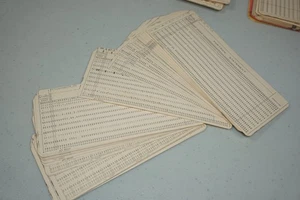 Fortran Statement Computer Punch Cards Lot of 50 Used Punched Vintage Old 70s - Picture 1 of 8