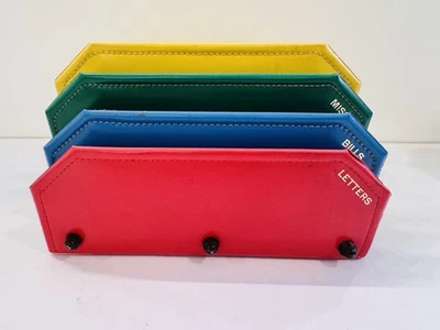 Enesco Vinyl Desktop Mail Sorter, Letter Holder Desk Organizer - Image 1 of 4