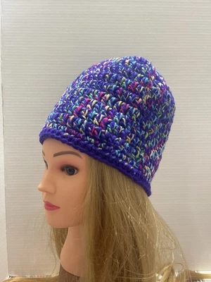 Sombrero de Invierno para Mujer Acrílico Hecho a Mano Multicolor Tejido con Cable Lana Colorido Sombrero Foto 1 de 4