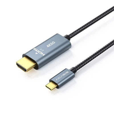 Acasis USB-C to HDMI Cable 4K@60Hz High-Speed USB Type C to HDMI for Home Office