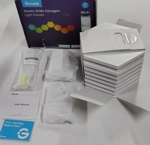 Govee Glide Hexa Light Panels, RGBIC Hexagon LED Wall Lights, 7 Pack - Picture 1 of 8