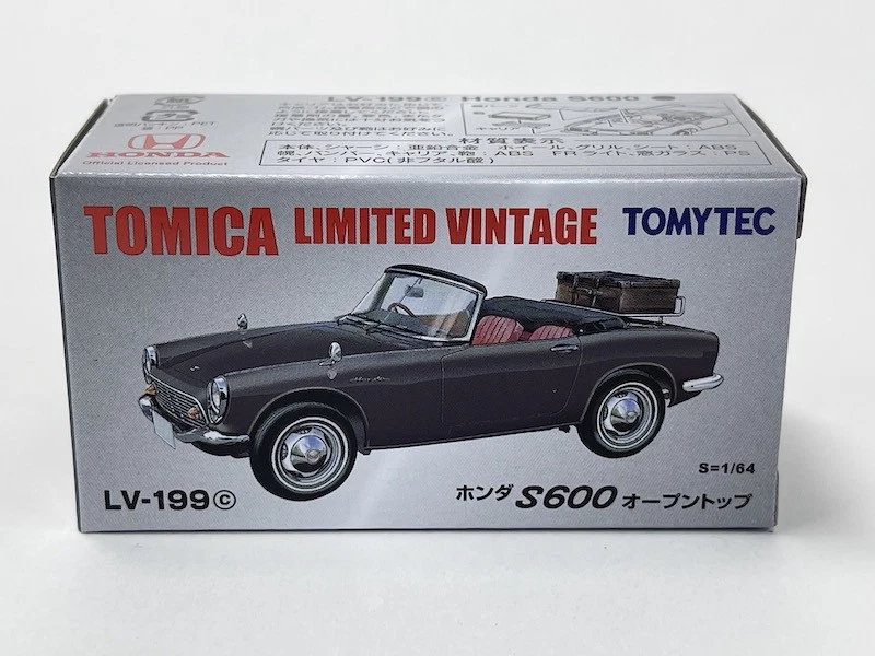 TOMICA LIMITED VINTAGE 1/64 LV-199c Honda S600 Open Top Black 324935 TOMYTEC