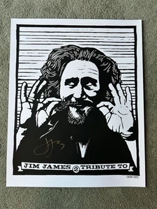 Jim James Autographed Poster ‘Tribute To 2’ silkscreen My Morning Jacket - Picture 1 of 2