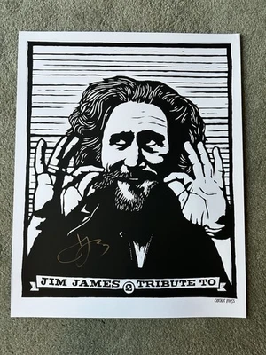 Jim James Autographed Poster ‘Tribute To 2’ silkscreen My Morning Jacket - Image 1 of 2