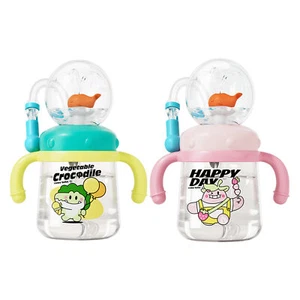 Baby Straw Cup Whale Spray Water Bottle Sippy Cups 300ml Leak Proof Spray - Picture 1 of 14