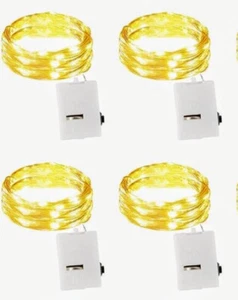 LED String Light, 2M 20 LED Fairy Lights X4 Battery Operated, Warm White. - Picture 1 of 5