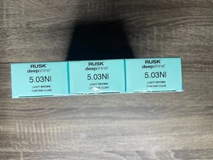 RUSK 3.4fl oz Deep Shine Permanent Creme Hair Color 5.03NI Light Brown 3 Pk NEW - Picture 1 of 4