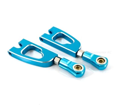 Brazos de suspensión superiores traseros de aluminio HSP 188020, azules para Redcat Volcano S30 Foto 1 de 2