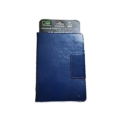 Aconic Universal Rotating Tablet Folio Case Fits 7" to 8" Tablets (Blue) - Image 1 of 4