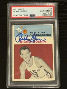 1961 Fleer #17 Richie Guerin Autograph PSA Auth/ DNA 10 - Picture 1 of 2