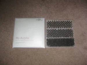 New CTMH My Acrylix Decorative Stamps D1559 Geometric Backgrounds Flair - Picture 1 of 1