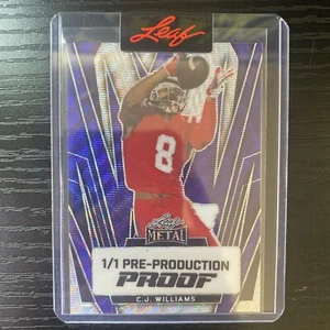 2024 Leaf Metal Pre-Production Proof 1/1 Purple Wave - CJ Williams - Picture 1 of 2