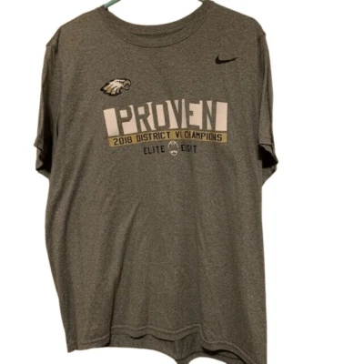 CLARION EAGLES FOOTBALL 2018 CHAMP. SIZE XL THE NIKE TEE ATHLETIC CUT T-SHIRT - Image 1 of 3