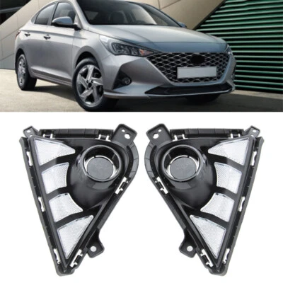 LED Daytime Running Light w/ Turn Signal Lamp Fit Hyundai Accent 2021 Pair - Image 1 of 4